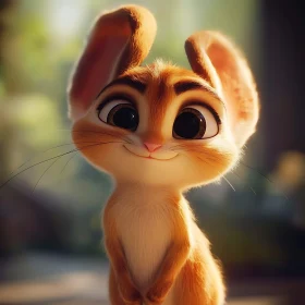 Cartoon Animal with Big Eyes