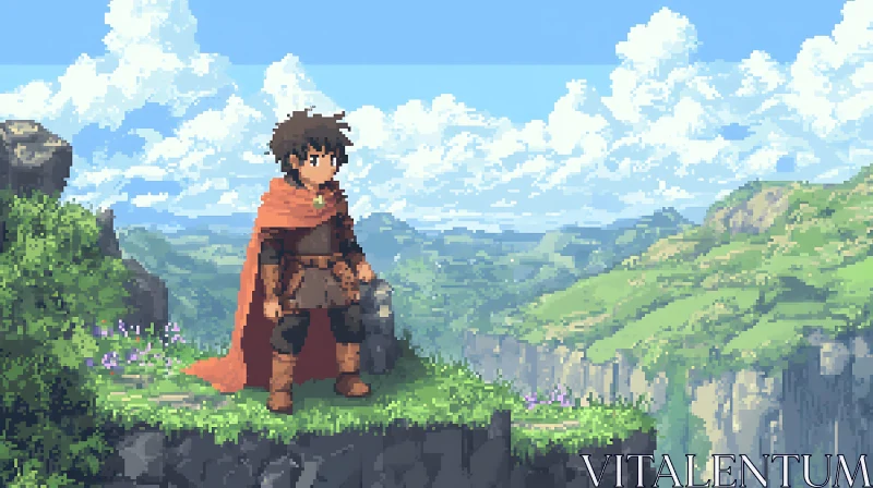 Pixel Art Adventure Scene AI Image