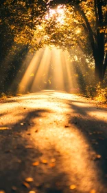 Sunlight Streaming Through Trees