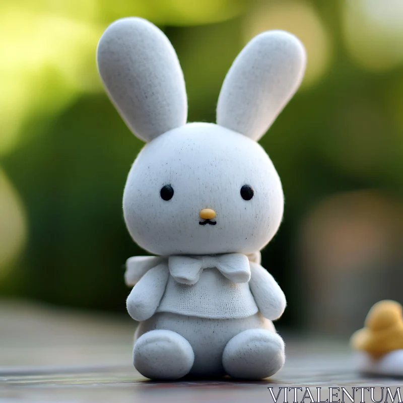 Charming Bunny Toy Still Life AI Image