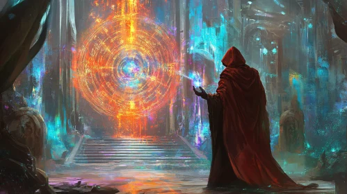 Enigmatic Wizard and the Magical Portal