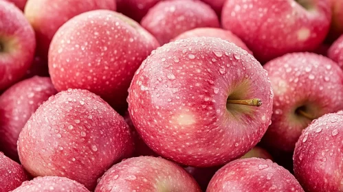 Crisp Apples with Glistening Dew