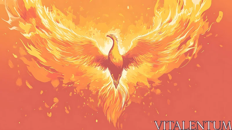 AI ART Phoenix in Flames: A Symbol of Renewal