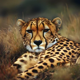 Resting Cheetah Close-Up