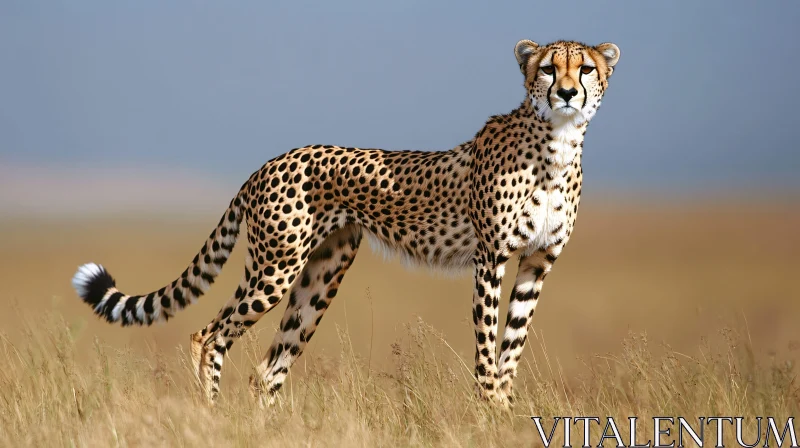 Cheetah in Natural Habitat AI Image