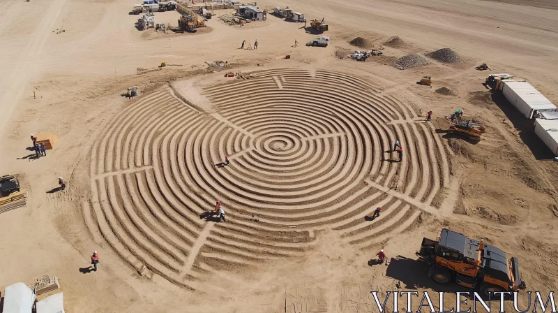 AI ART Spiral Earthwork in Progress