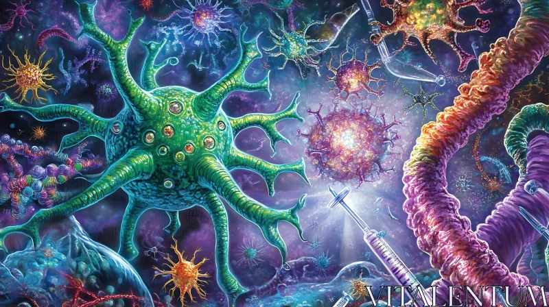 Cellular Symphony: An Artistic View AI Image