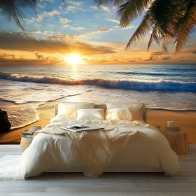 Coastal Bedroom with Sunset View