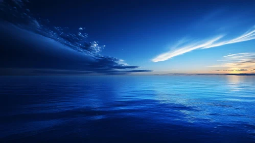 Calm Blue Sea and Sky