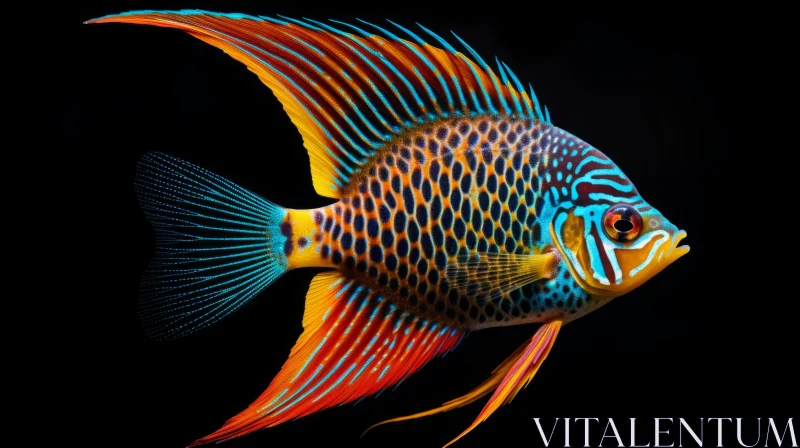 Stunning Angelfish - A Masterpiece of Indonesian Art AI Image