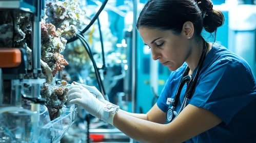 Coral Research in a Scientific Laboratory