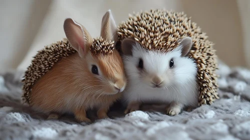 A Rabbit and Hedgehog Portrait