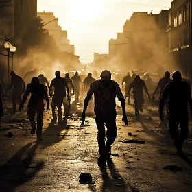 Undead March Through Abandoned Streets