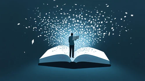Figure Reading on Giant Book