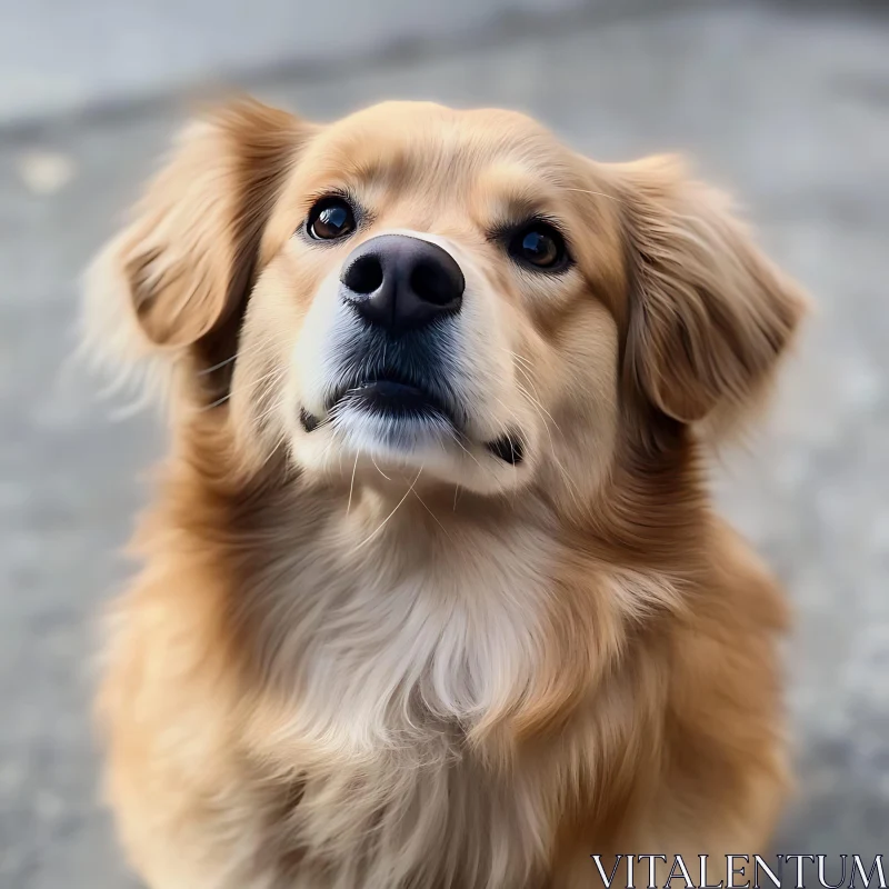 Cute Golden Retriever Dog Photography AI Image