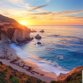 Coastal Sunset Scenery