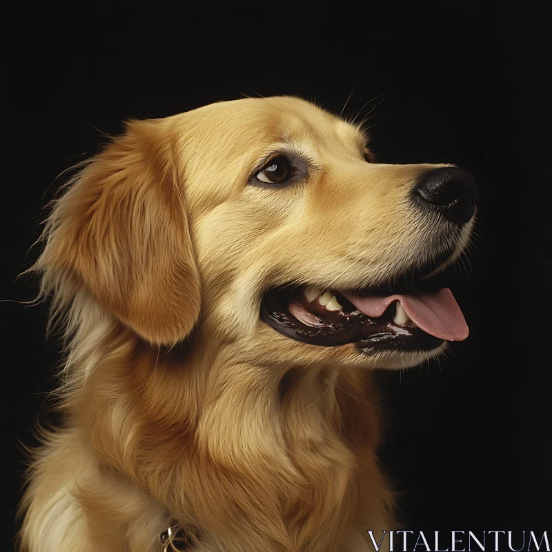 Golden Retriever Close-up AI Image