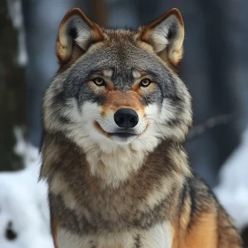 Winter Wolf Gaze