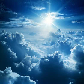 Majestic Sky View with Sunburst