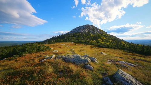 Mountain Landscape With Blue Sky