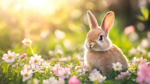 Bunny in Wildflower Meadow