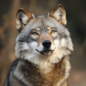 Close-up of a Wild Wolf