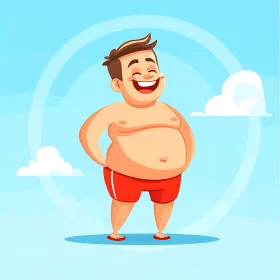 Smiling Man Cartoon Character