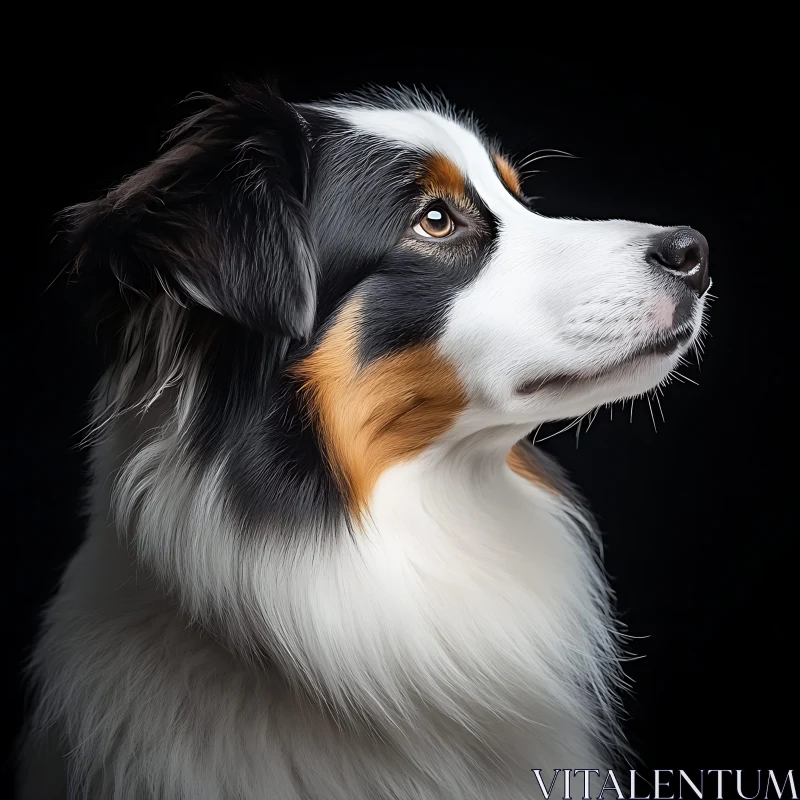 Dog Portrait with Intricate Fur Details AI Image