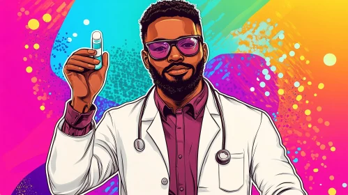 Medical Professional with Sample