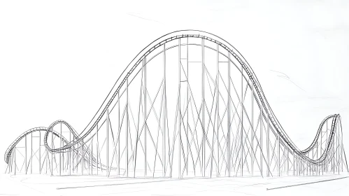 Rollercoaster Line Art