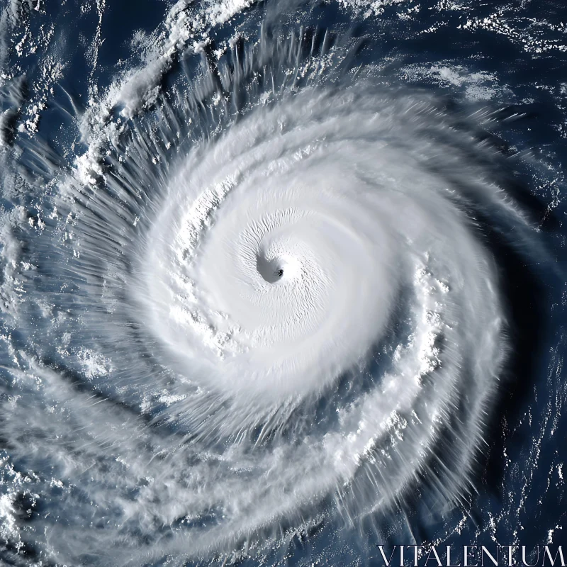 Eye of the Storm: Aerial Hurricane Image AI Image