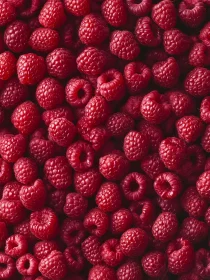 Crimson Raspberry Abundance: A Fruity Still Life