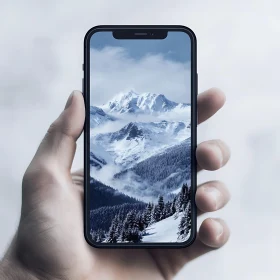 Icy Peaks on Mobile Display