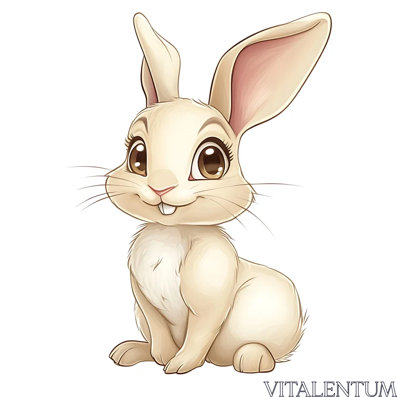 Charming Cartoon Rabbit Artwork AI Image