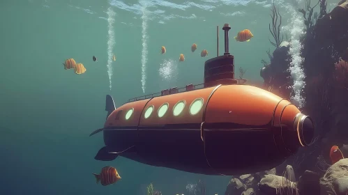 Underwater Voyage of the Orange Submarine