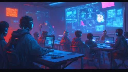 Tech Minds in Neon Light