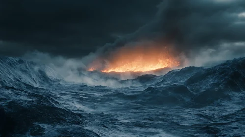 The Burning Sea: A Contrast of Elements