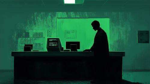 Green Office Silhouette