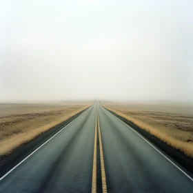 Foggy Road Landscape