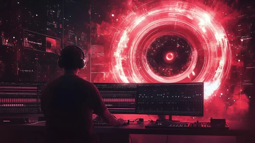 Red Tech Circle: Digital Interface World