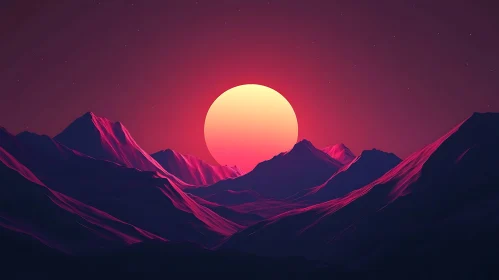 Tranquil Mountain Sunset