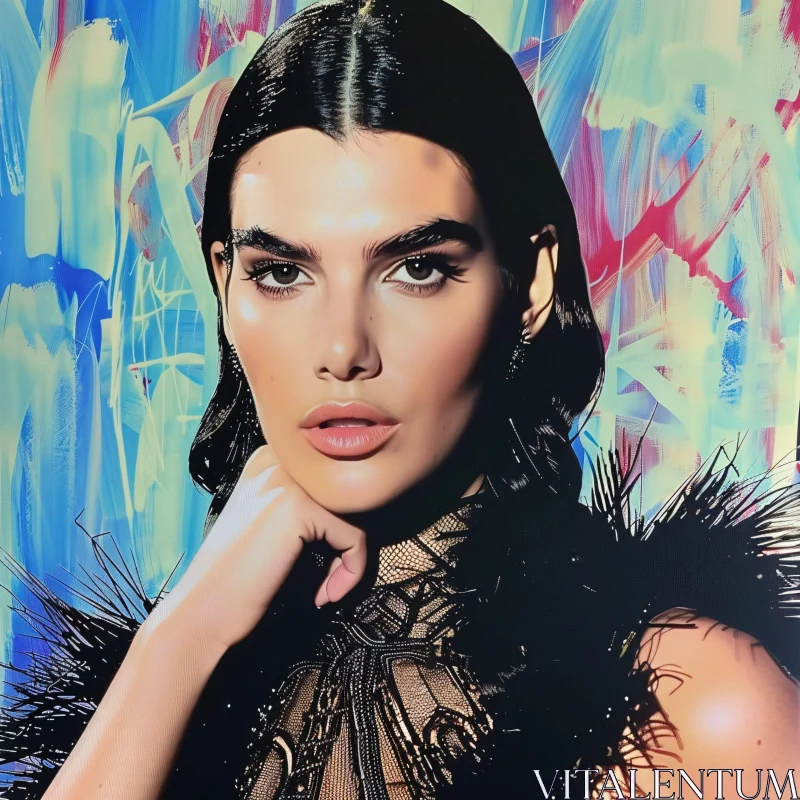 AI ART Stylish Portrait of Kendall Jenner