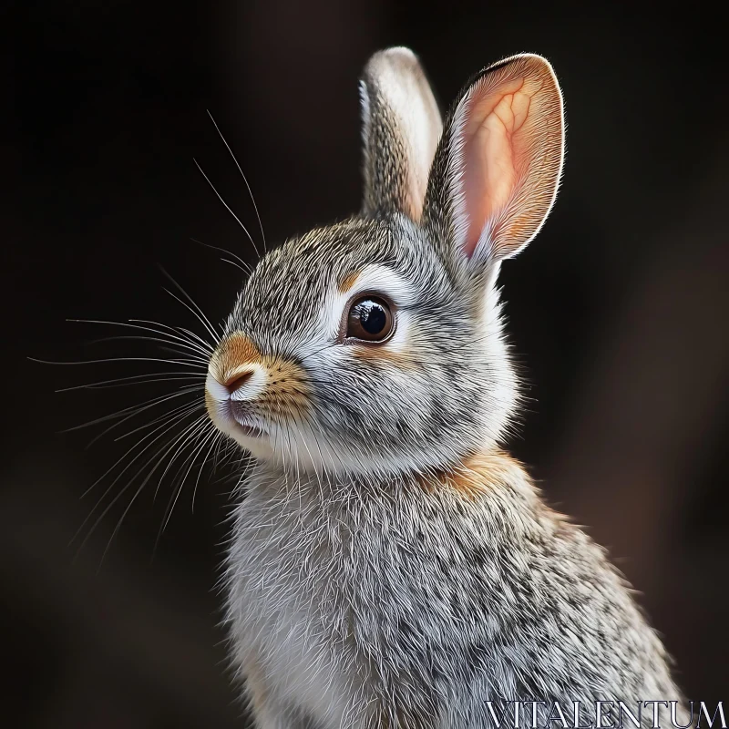 Detailed Rabbit Close-Up AI Image