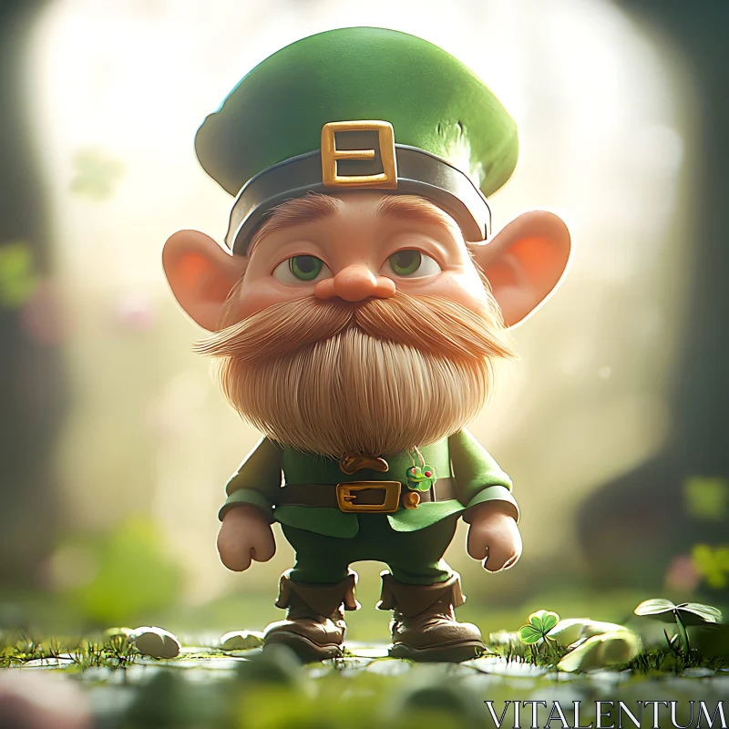 AI ART Whimsical Leprechaun Cartoon