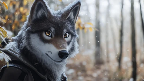 Winter Wolf Close-Up