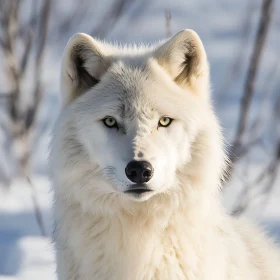 Arctic Wolf in Snowy Wilderness