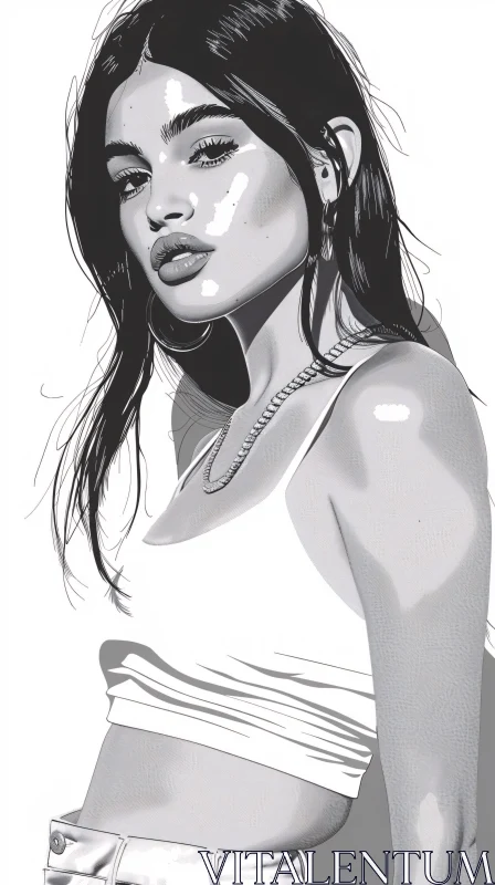 AI ART Artistic Portrait of Kylie Jenner