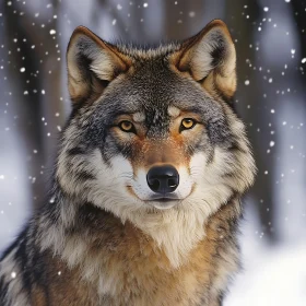 Winter Wolf Close-Up