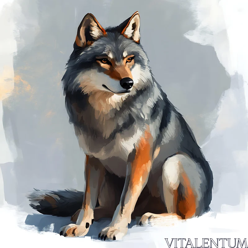 AI ART Captivating Wolf in Natural Light