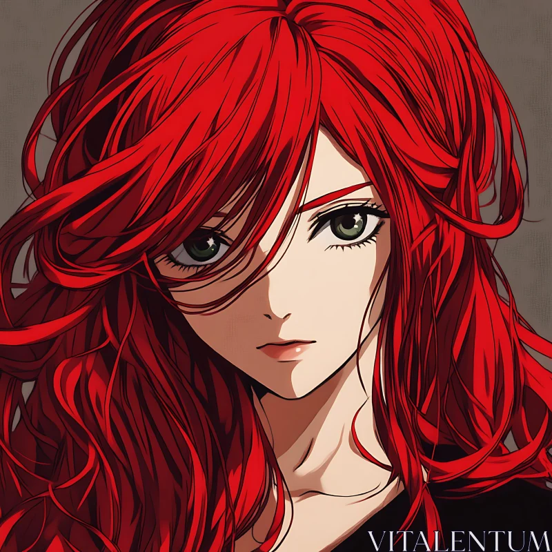 Striking Anime Portrait Artwork AI Image